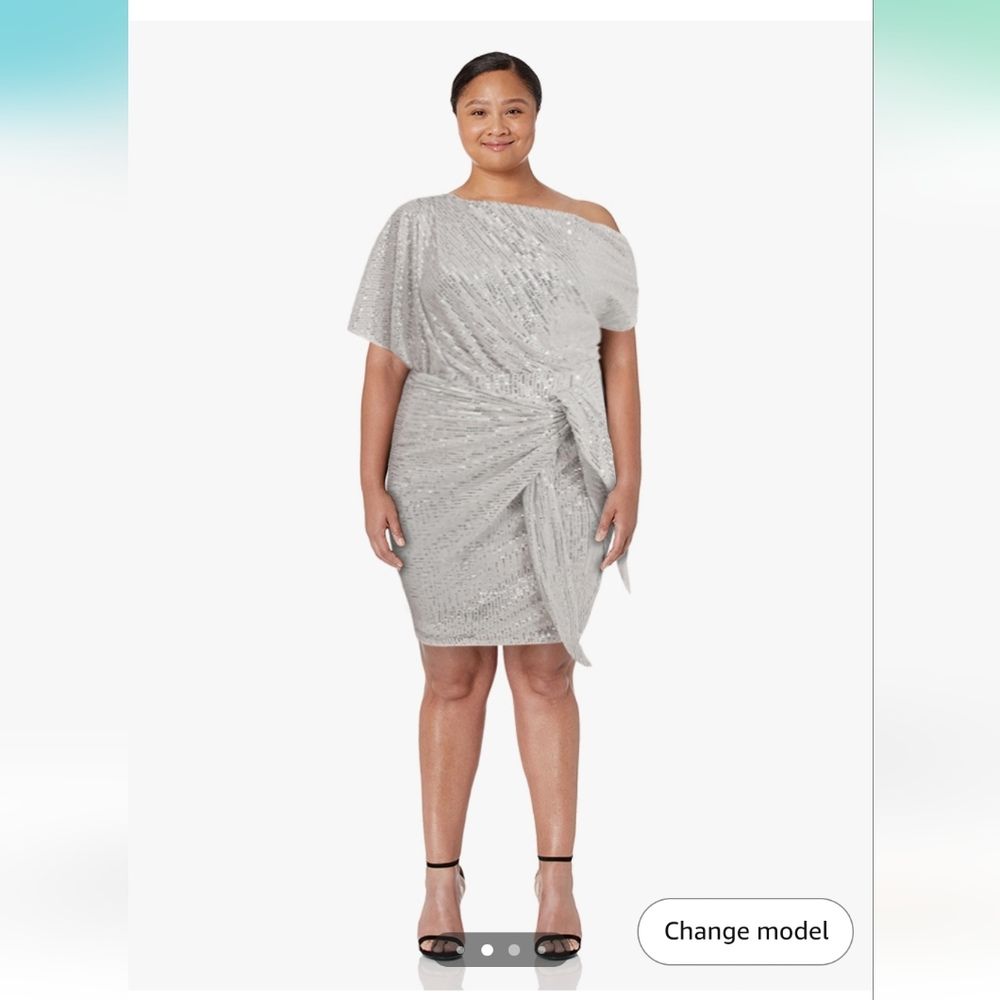 Grace Karin, size extra large, silver sequin